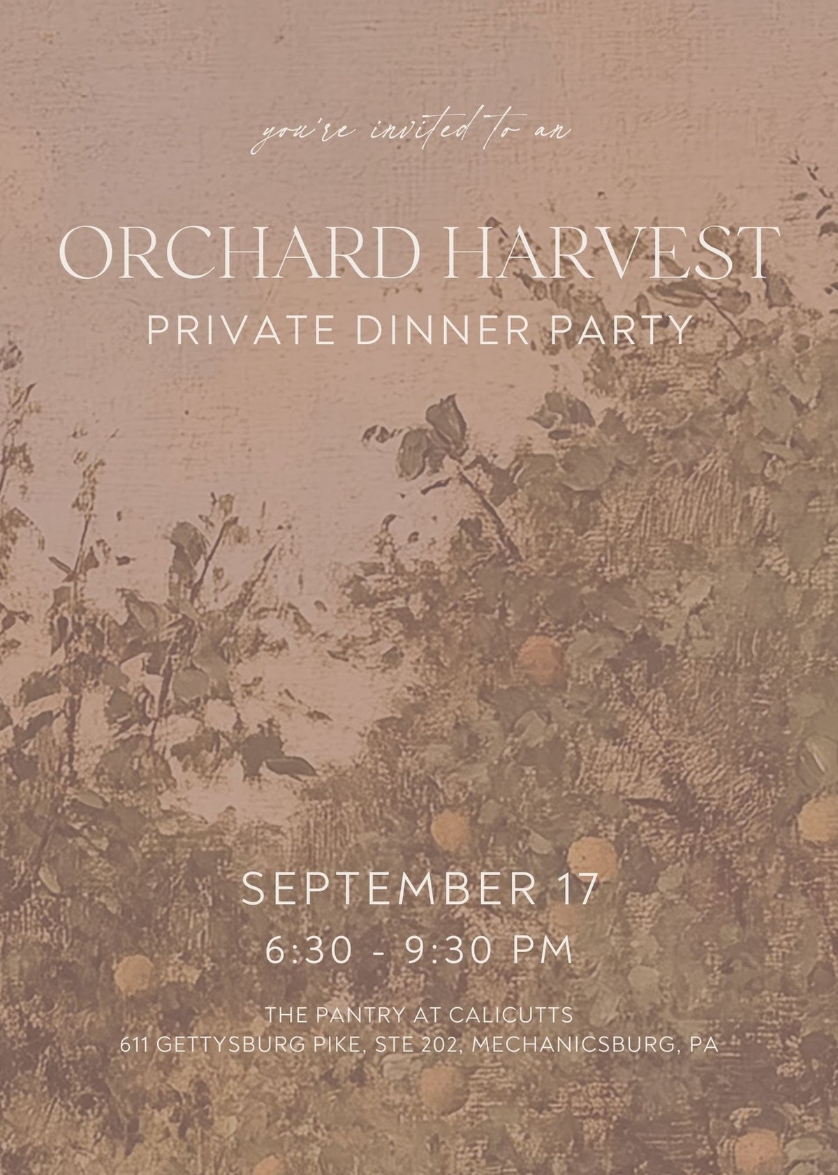 a poster for a dinner party