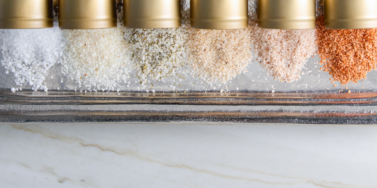 a group of salt and spices
